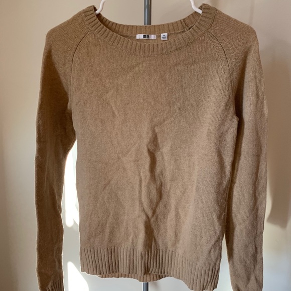 Uniqlo Sweaters - Uniqlo Wool-Alpaca Tan Sweater